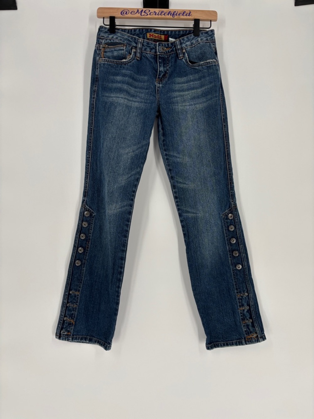 Mudd Y2K low rise button leg jeans 3